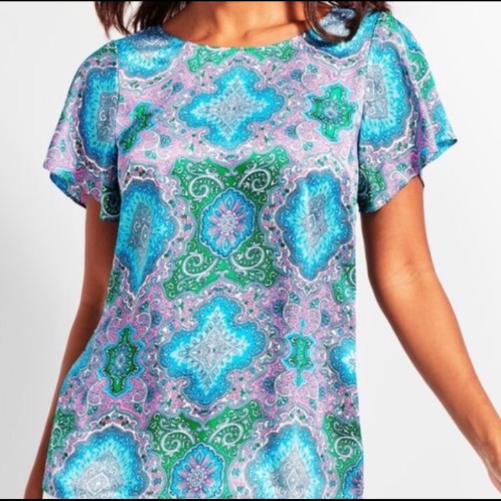 New Talbots Paisley Cross- Back Design